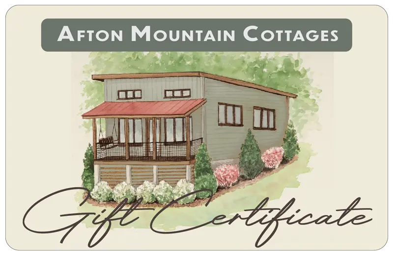 Afton Mountain Cottages gift certificate.