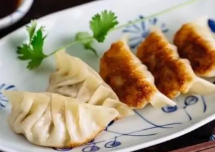 Chinese dumplings in a plate.