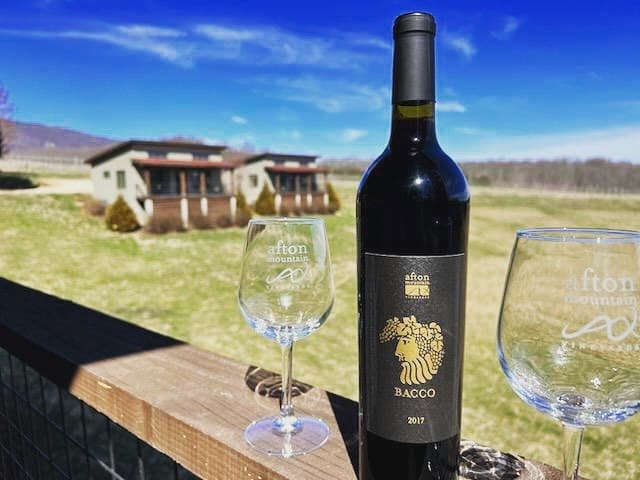 Wine with a glass.