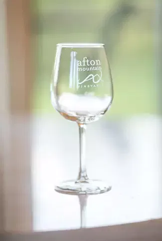 Clear wine glass.